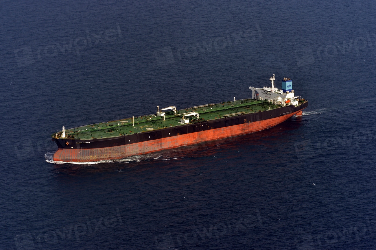 Oil tanker at sea
