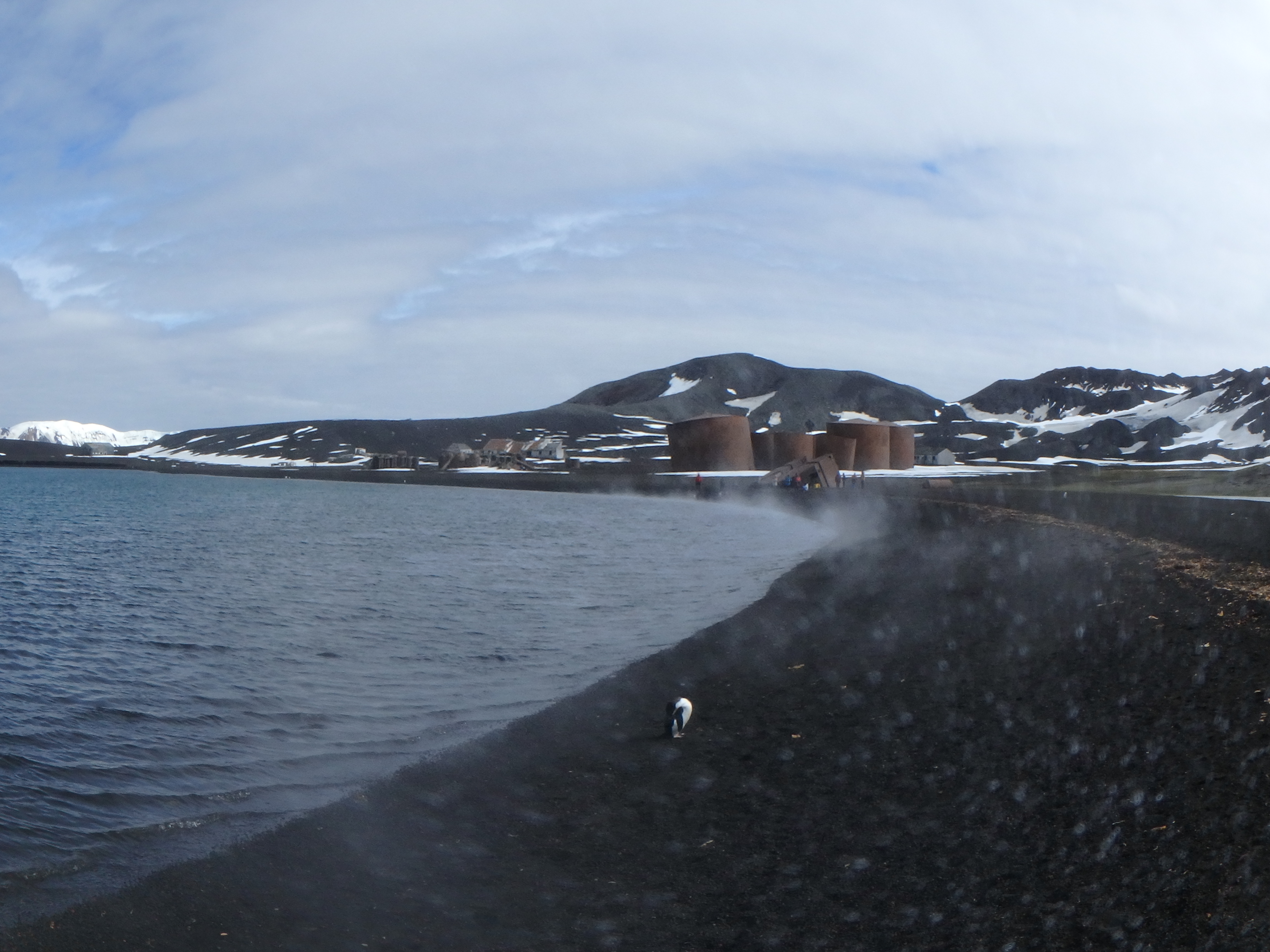 Large crude oil storage tanks at a terminal